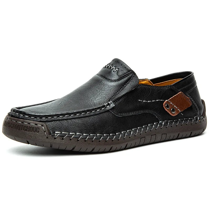 Handmade Genuine Leather Slip-On Loafers for Men.