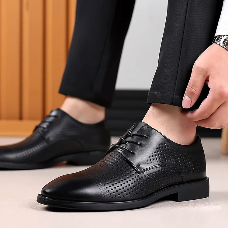 Men's dress shoes are crafted for formal and professional setting.