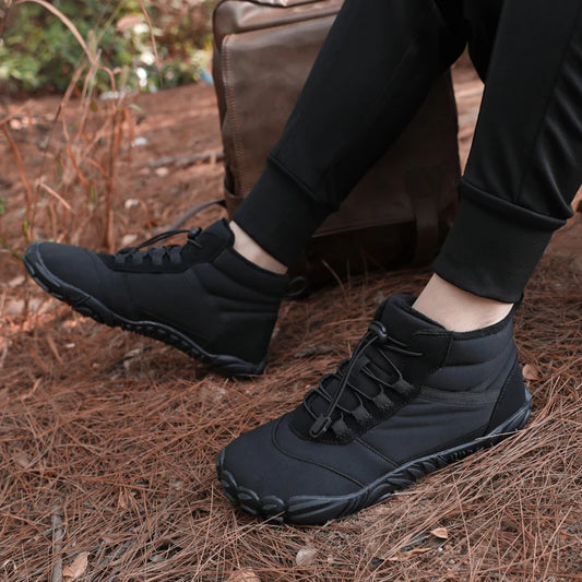 Men's Cotton Boots Outdoor Waterproof Plush Warm Cotton Shoes Men's Non-slip Hiking Cotton Boots Outdoor Warm Boots